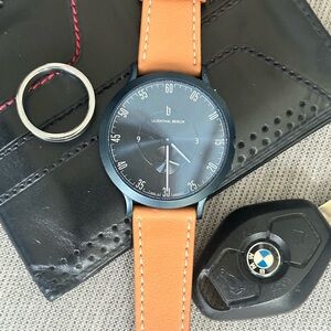 Lilienthal Berlin L1 Blue Dial Mens Watch with 2 straps